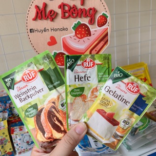 Gelatin/Bột nở/Men nở/Agar Hữu Cơ Ruf