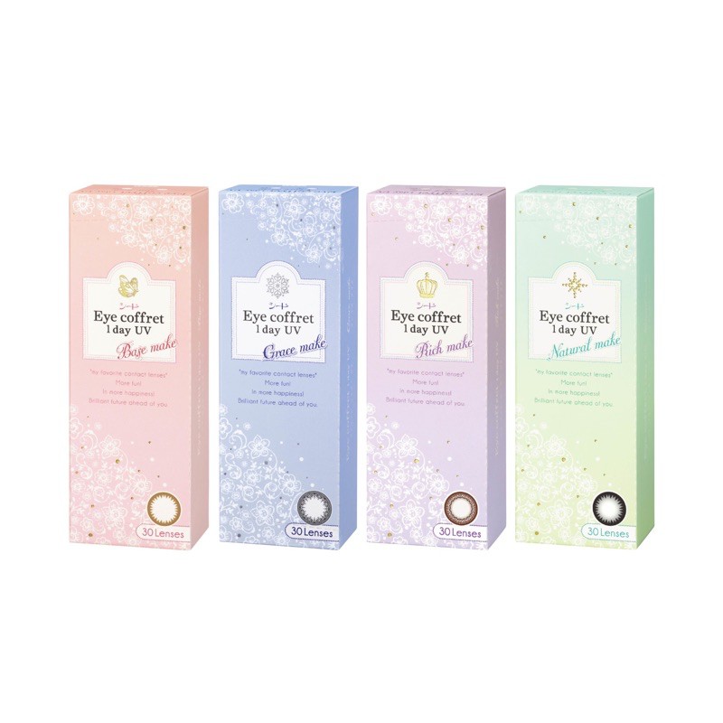 Kính áp tròng Màu SEED Eye Coffret 1-day UV (Combo 8 pcs get free 2pcs)