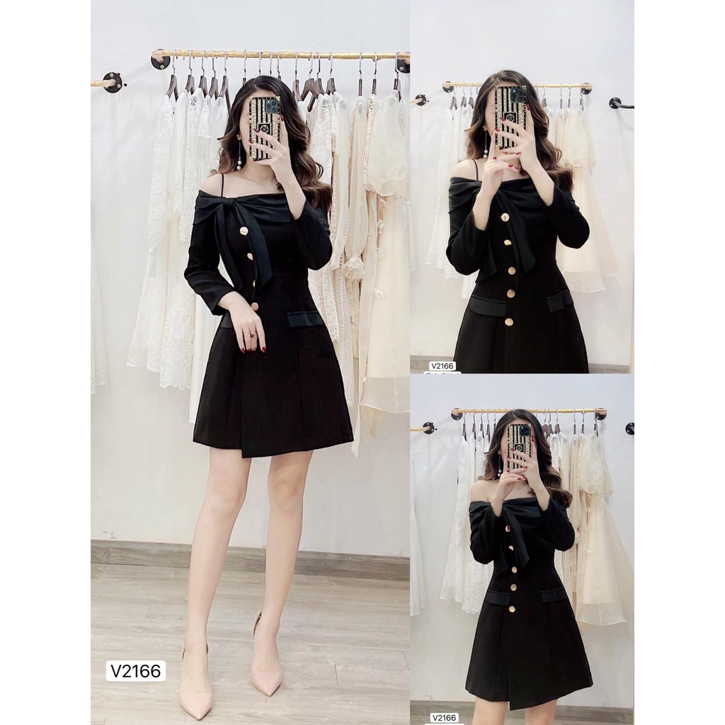 VÁY TRỄ VAI THIẾT KÉ V2166 - DOLCE VIVA COLLECTION PHÂN PHỐI CHÍNH THỨC