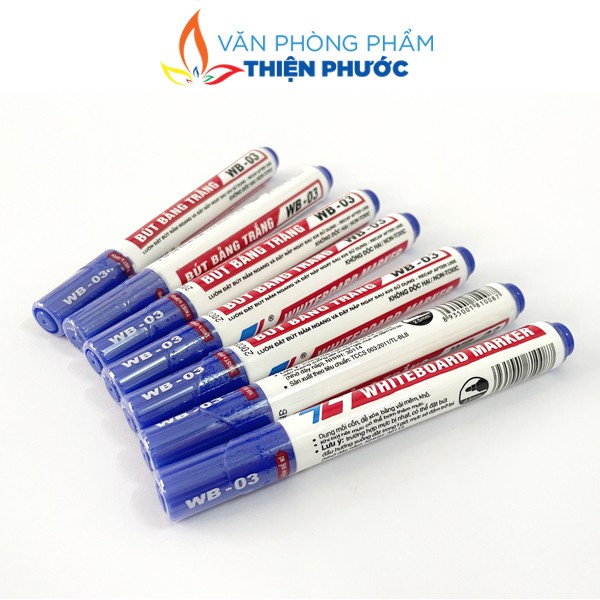 Bút lông bảng trắng Thiên Long nhiều màu WB-03 - Bút viết xóa dễ dàng THIỆN PHƯỚC