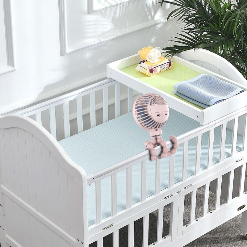 Quạt làm mát cầm tay hình bạch tuộc đáng yêu cho xe đẩy em bé