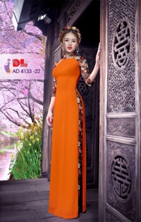 Vải áo dài trơn quần hoa