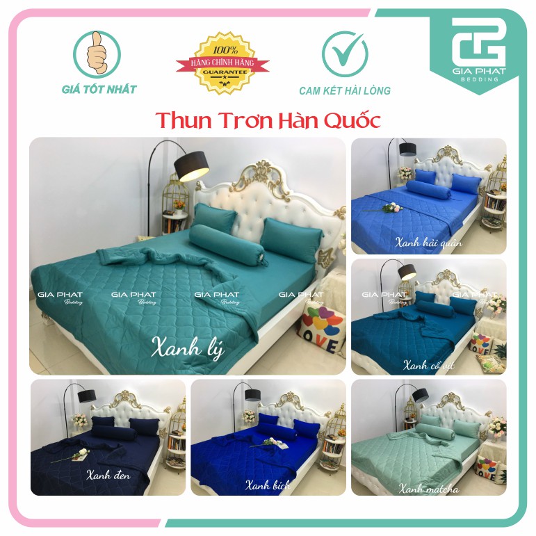 Ga giường lẻ thun lạnh Hàn Quốc 1 màu cao cấp