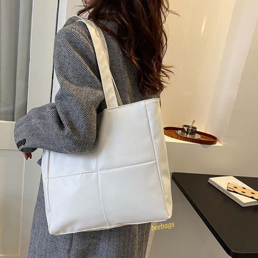 Túi Tote Da Đen Trắng Xanh Đựng A4, Laptop Đi Chơi Đi Học | PHAO03 | Túi Tote Thời Trang Nữ Dễ Phối Đồ Hợp Mọi Outfit