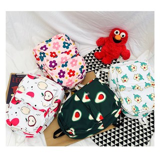 [SALE OFF] Balo họa tiết trái cây ! Ba lô thời trang vải nữ đẹp, dùng đi học, đi chơi, du lịch