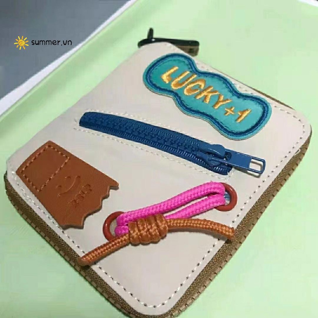 Ví Ngắn Đựng Thẻ Có Khóa Kéo Phong Cách Hàn Quốc 2022