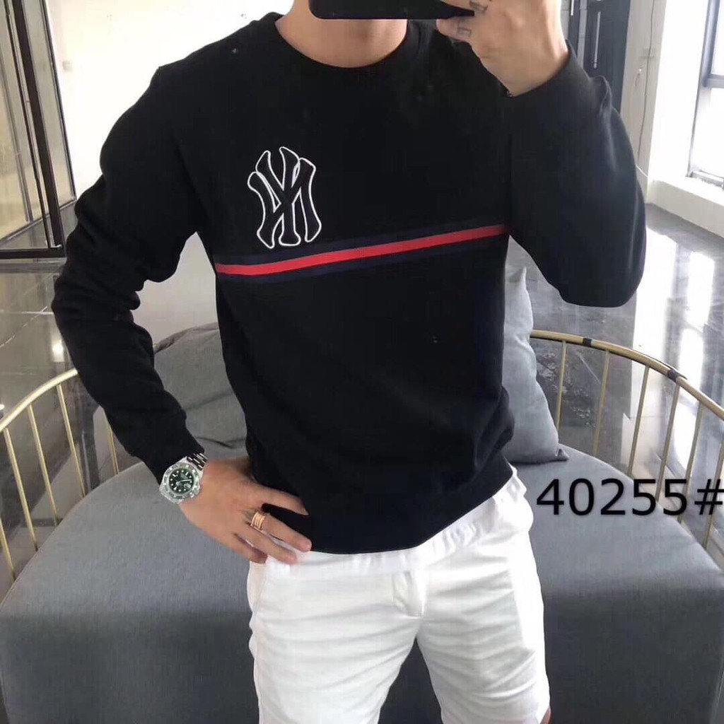 [Mã FASHIONT4MA2 giảm 10K đơn 50K] Áo Thun Nam Thu Đông Cổ Tròn Tay Dài In Logo Trước Ngực - TD01 - Xưởng May Trung Kiên