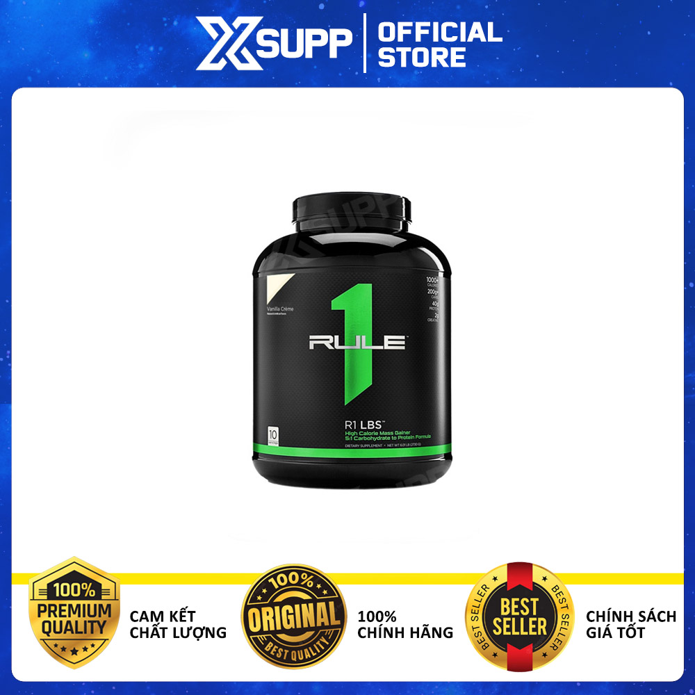 Rule1 Mass Gainer, Sữa tăng Cân nhanh, hộp 6 lbs