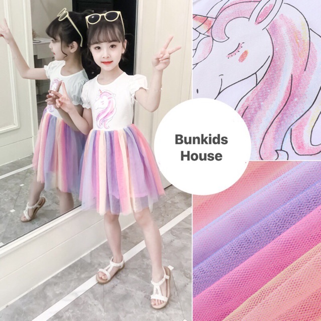 Đầm kỳ lân công chúa cho bé gái lớn size đại  - kèm ảnh thật