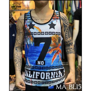 Áo ba lỗ lưới in Hình 3D cao cấp tập GYM, chơi thể thao, áo nhóm đi biển - BunStore