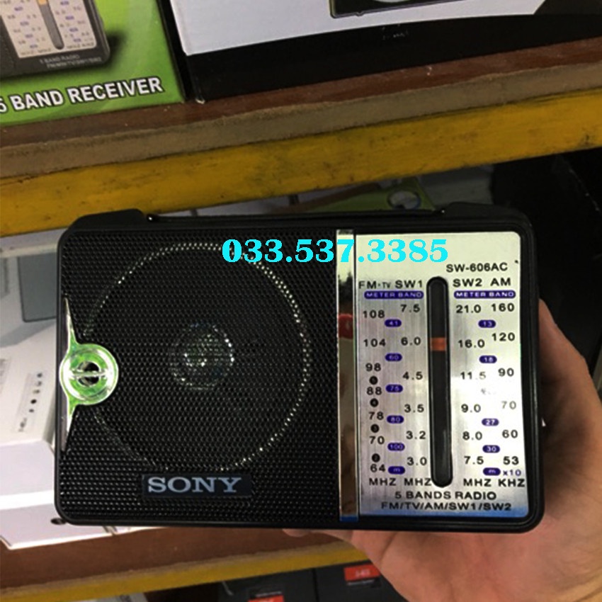 Máy radio cầm tay, đài cassette 606 âm thanh sống động