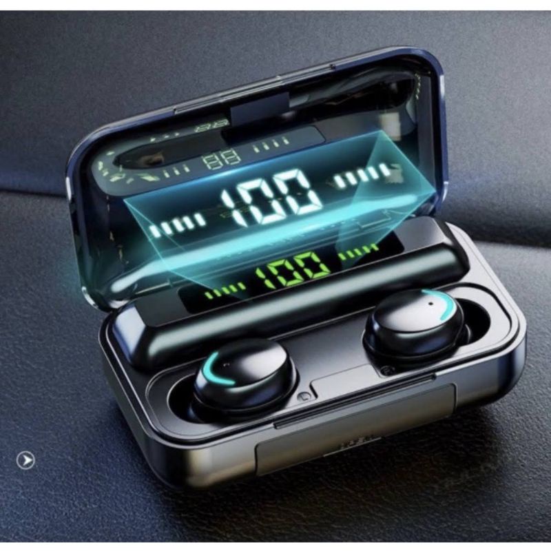 Tai nghe Bluetooth không dây AMOI F9 PRO, Bluetooth 5.0 kiêm sạc dự phòng cho điện thoại