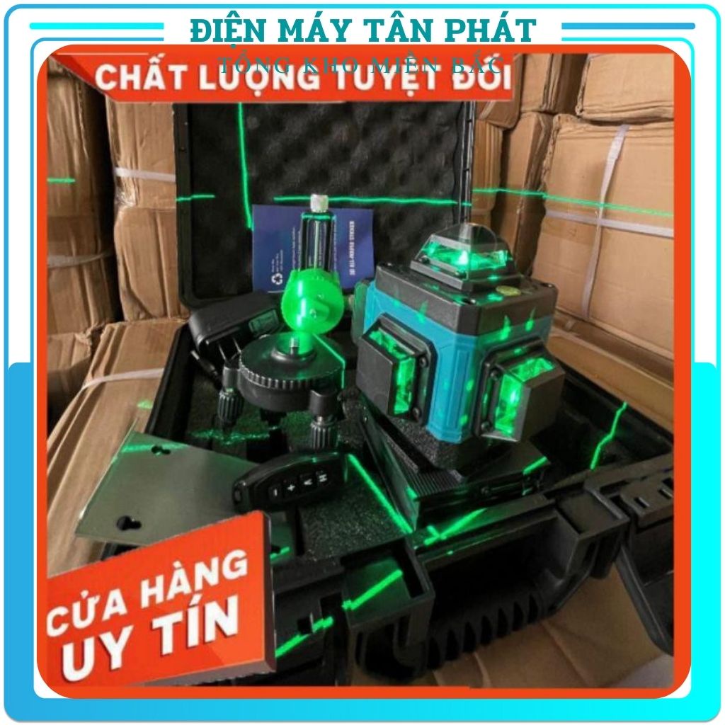 Máy cân mực laze MAKITA 16 tia xanh 3D  bắn cốt tia laser cân bằng nét chuẩn kèm chân 1m2