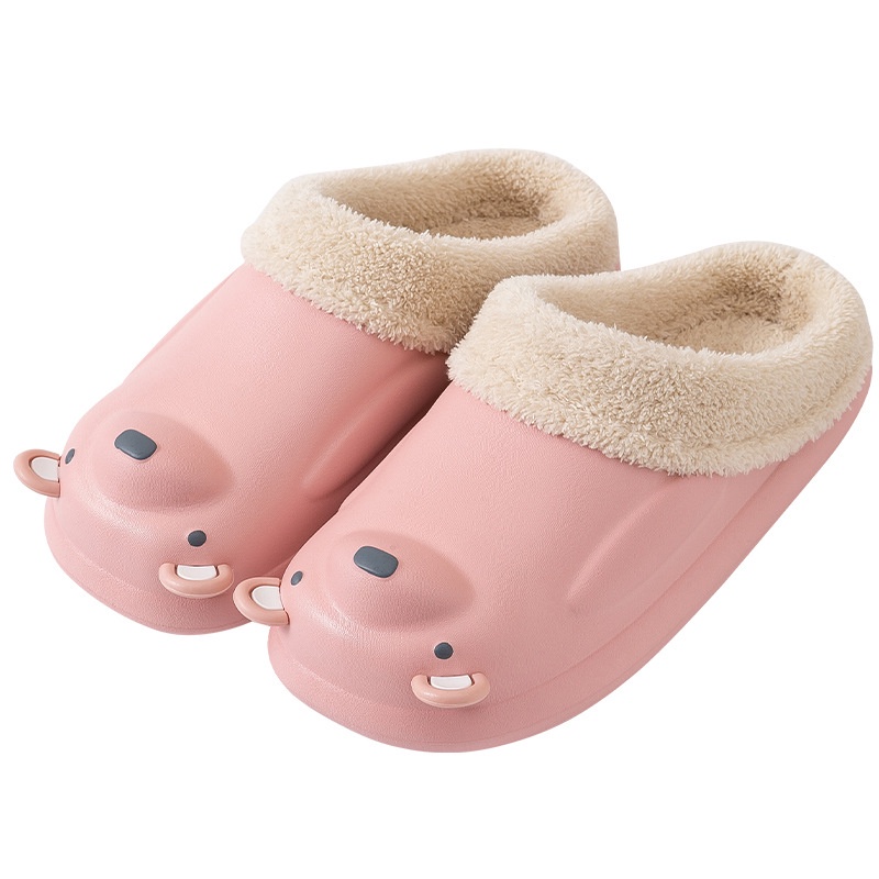 Dép đi trong nhà/ ngoài trời làm từ cotton EVA chống trượt không thấm nước dễ thương cho người lớn AYUER