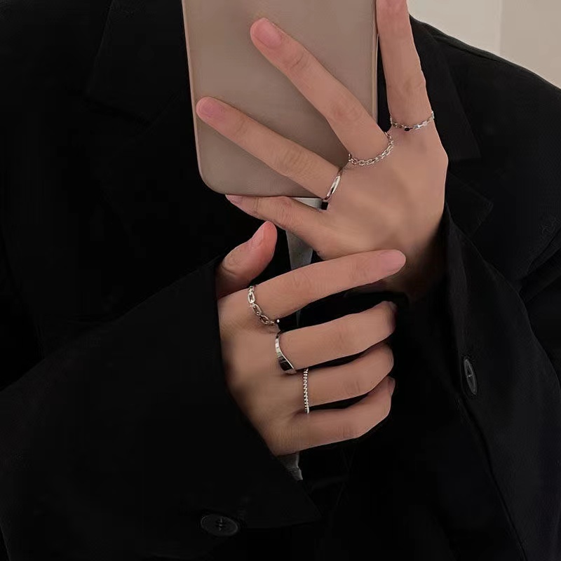 iF YOU Bộ Nhẫn Hình Trái Tim Phong Cách Cổ Điển Dành Cho Nữ