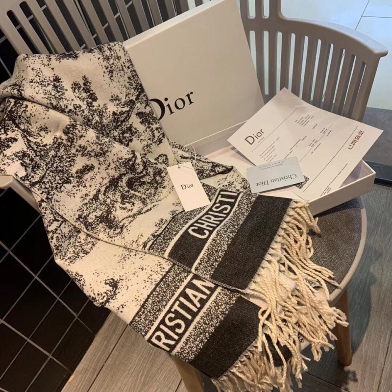 dior Khăn Quàng Cổ Triệu Cashmere Ấm Áp Dày Dài Sử Dụng Mùa Hè Văn Phòng Điều Hòa Không Khí Khăn Choàng