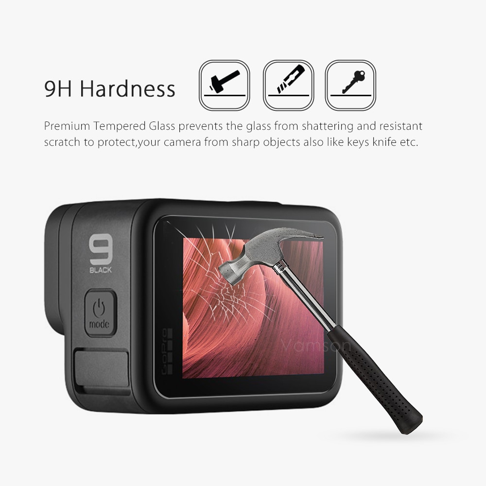 Kính Cường Lực 3 Trong 1 Bảo Vệ Camera Gopro Hero 10