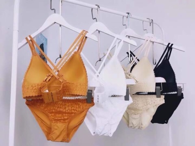 bộ đồ lót ren vảy cá đệm mỏng | BigBuy360 - bigbuy360.vn