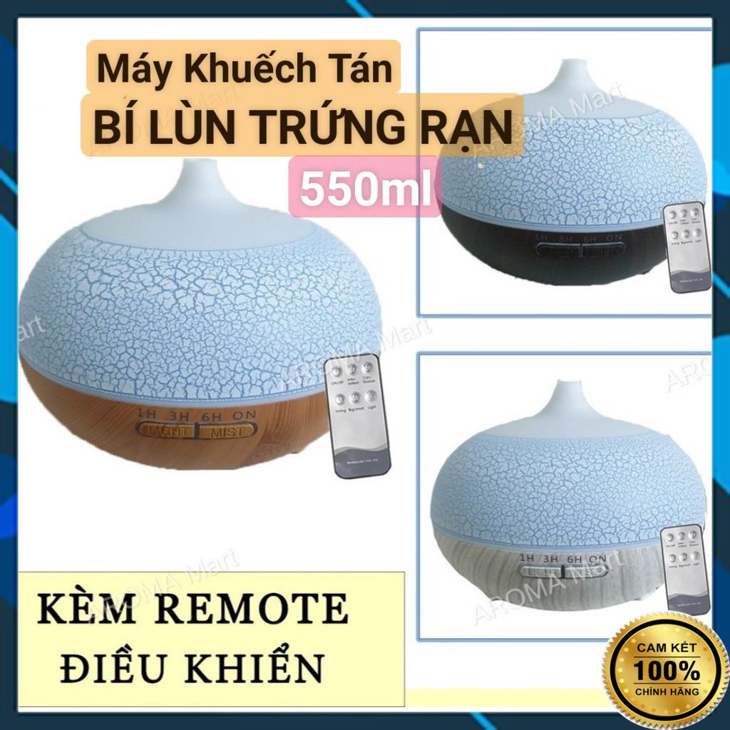 Máy Xông Tinh Dầu Phòng Ngủ 550ml - Tặng Kèm Tinh Dầu, Máy Khuếch Tán Tinh Dầu Tạo Ẩm Thơm Phòng, Đèn Xông Tinh Dầu