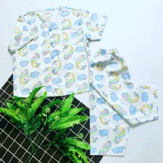 Combo Pijama vải thô lụa, kate thái
