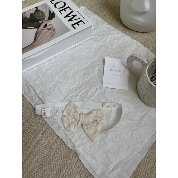 Cài tóc nơ ren em bé handmade Nanci room