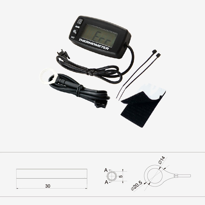 Đồng Hồ Đo Nhiệt Độ Động Cơ LCD Kỹ Thuật Số RL-TS002 Cho Xe Mô Tô Dirtbike ATV