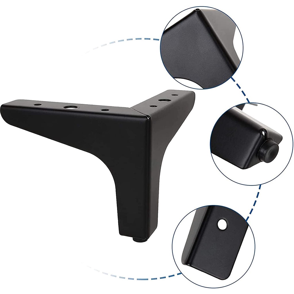 Chân ghế sofa Y thẳng màu đen