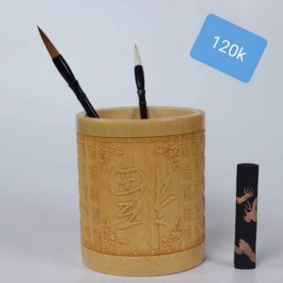 Ống tre đựng bút