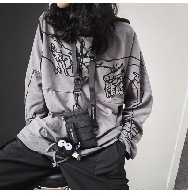 Túi đeo chéo unisex cá tính phong cách đường phố streetwear T13