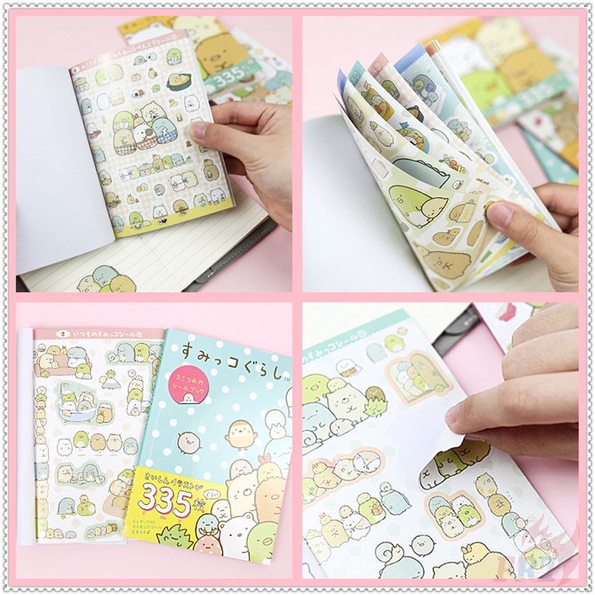 335 Cái / 1 Sách ❉ Sticker Trang Trí Sách Vở Hình Sumikko Gurashi Đáng Yêu ❉ Sticker Dán Trang Trí Hình Anime Thời Trang