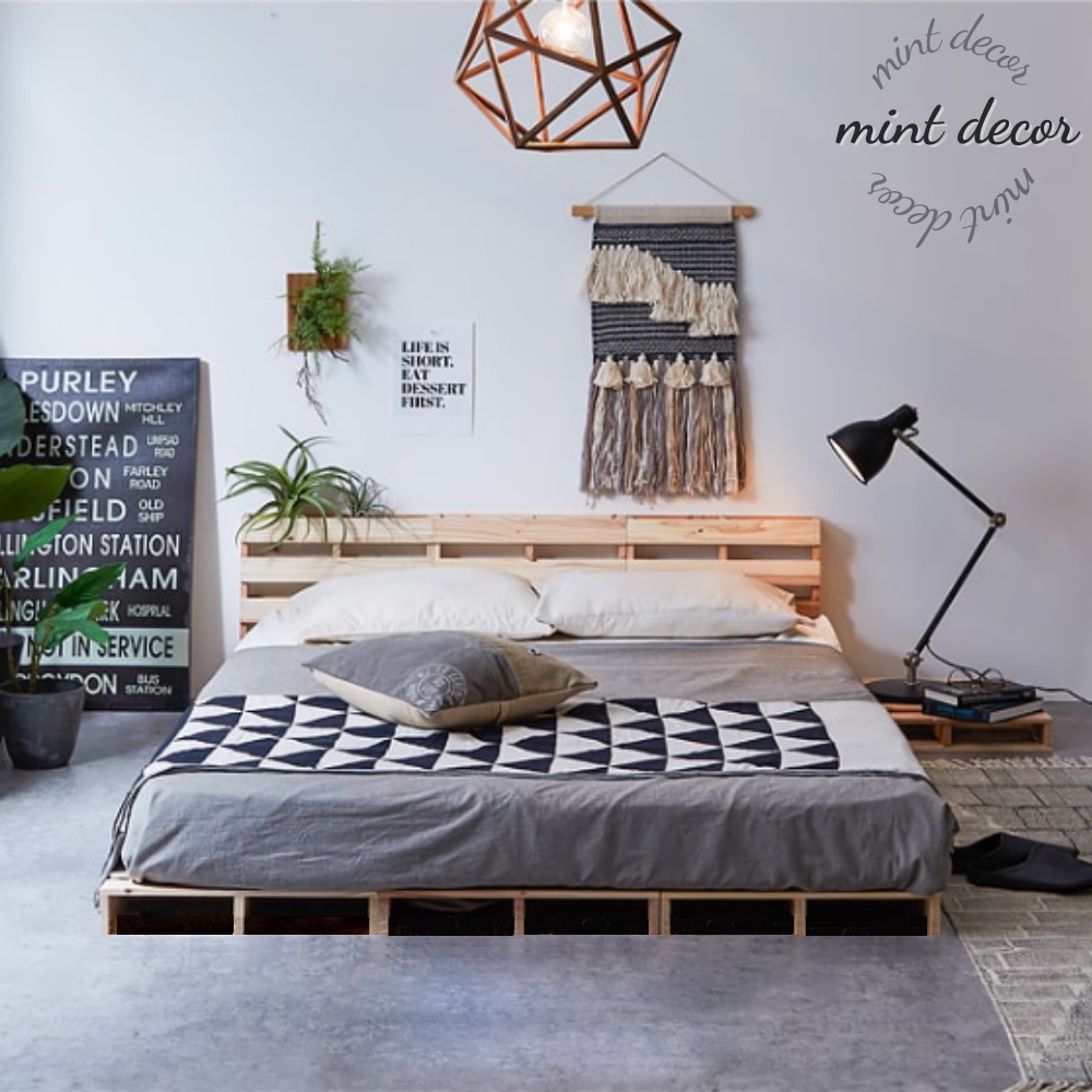Giường Pallet Gỗ Thông Gấp Gọn Có Chân Kích Thước 1m2-1m4-1m6-1m8