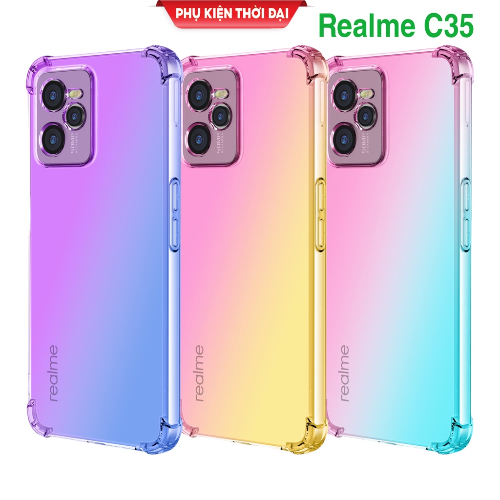 Ốp lưng Oppo Realme 6 Pro / Realme C35 dẻo TPU đa sắc nhiều màu chống sốc chống ố vàng cao cấp 2