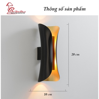 Đèn tường cong 2 đầu phát sáng đèn trang trí giá buôn ánh sáng vàng - led siêu sáng b064