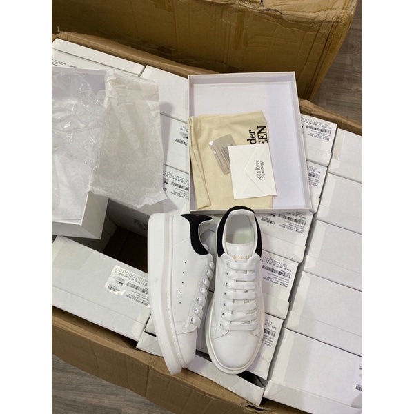 [SIEU PHAM] Giày thể thao Sneaker Mcqueen Trăng gót đen độn đế 5p Nam nữ Ảnh thật + Freeship