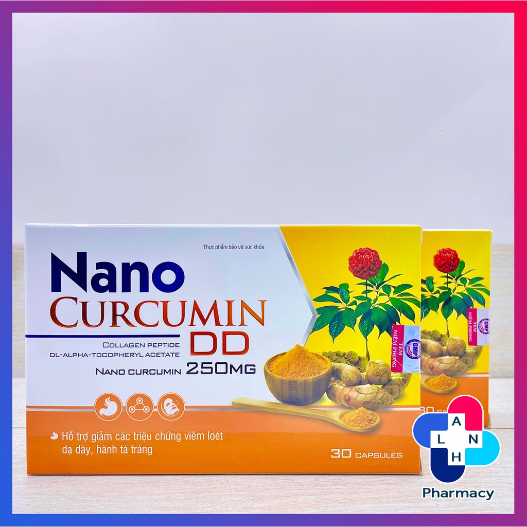 NANO CURCUMIN DD (30 viên) - Hỗ trợ giảm triệu chứng viêm loét dạ dày, tá tràng.