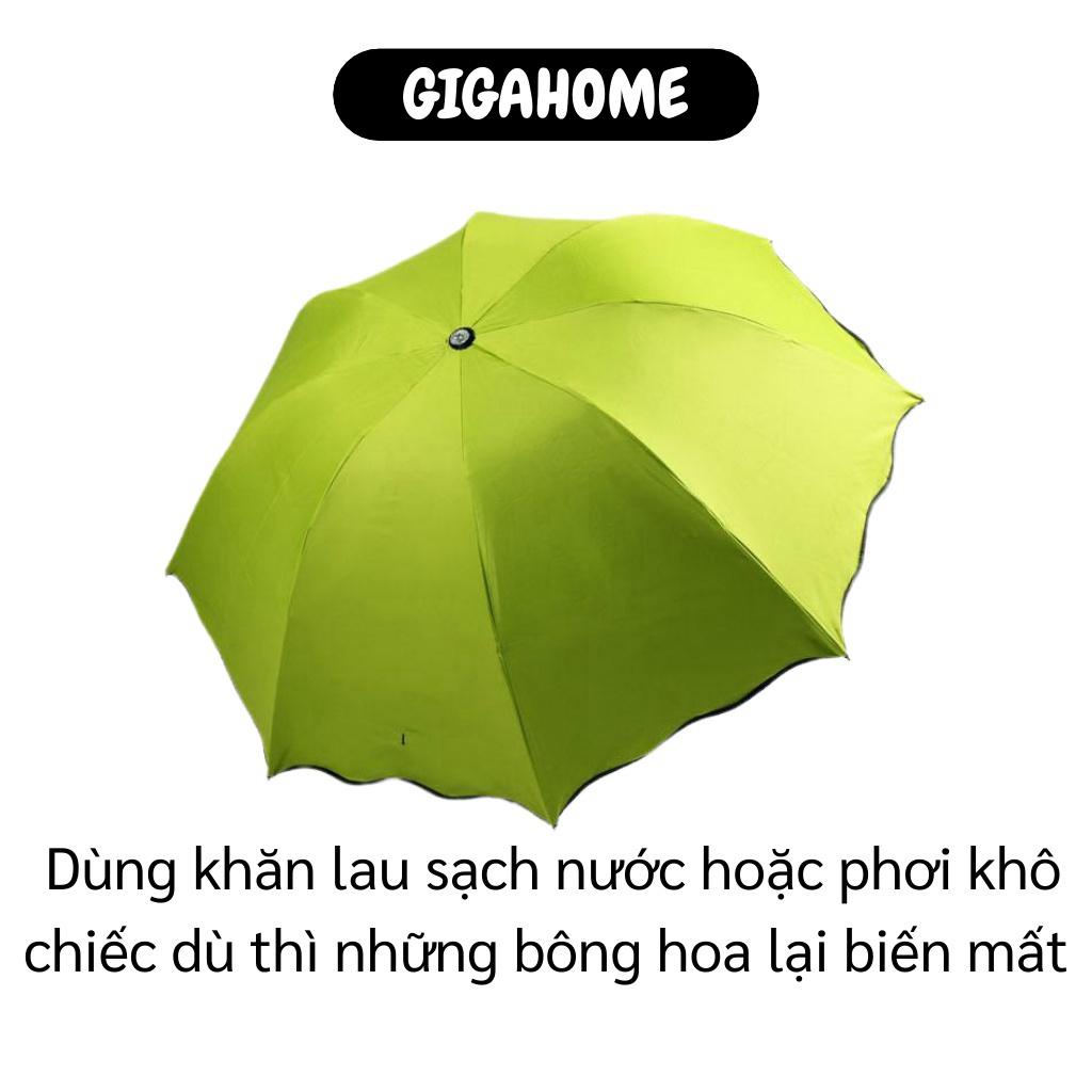 Ô Dù Đi Mưa Gấp Gọn GIGAHOME Nổi Hoa Văn Khi Dính Nước Độc Đáo 2783