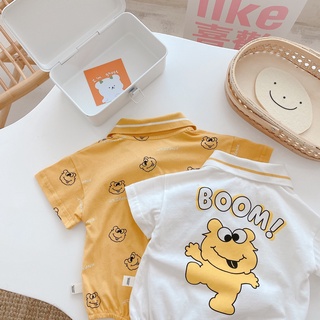 Body chữ BOOM cổ bẻ bé trai