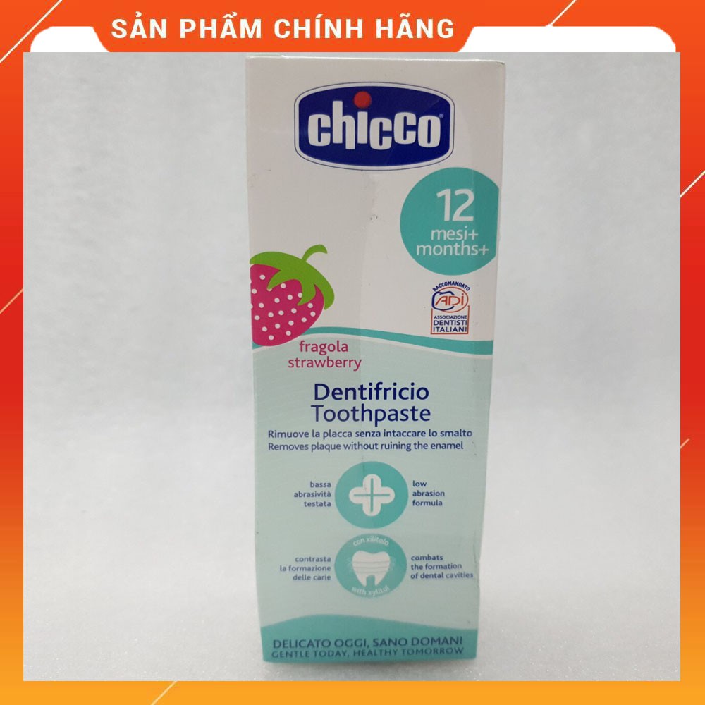 Kem đánh răng Chicco hương dâu 12M+