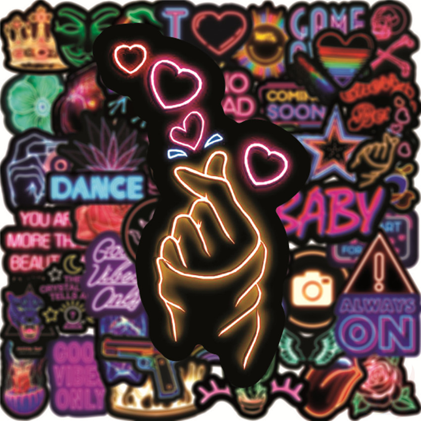 ❉ Neon Color ：VSCO Style - Series 05 JMD Cool Harajuku Graffiti Stickers ❉ 50Pcs/Set Waterproof DIY Fashion Decals Doodle Stickers