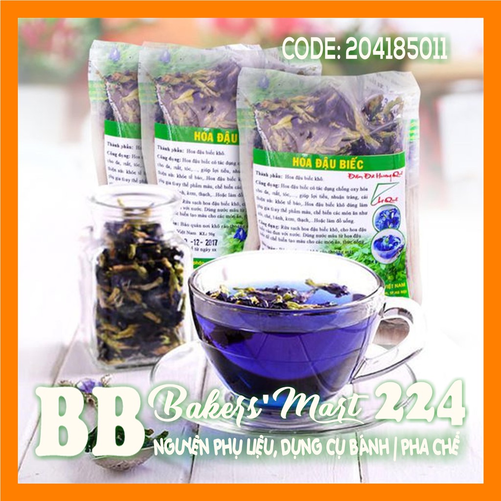 HOA ĐẬU BIẾC khô tạo màu xanh - Gói 50gr