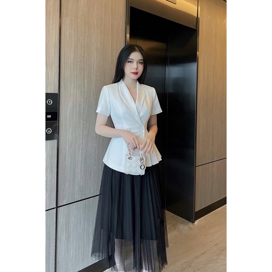 Áo vest xếp ly peplum bigsize Nữ