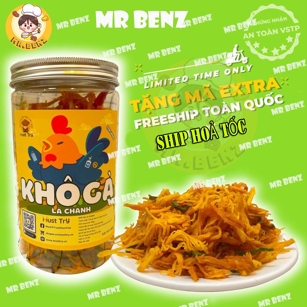 Gà khô lá chanh bơ tỏi  thơm ngon đồ ăn vặt ngon bổ rẻ Mr Benz