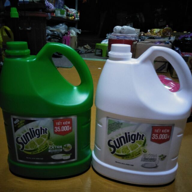 Nước rửa chén sunlight 3 màu trắng vàng xanh