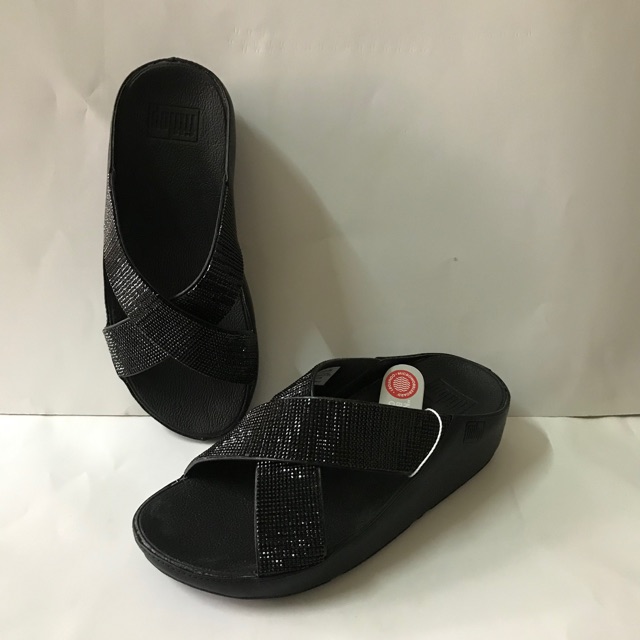 Dép Fitflop quai chéo hạt đá