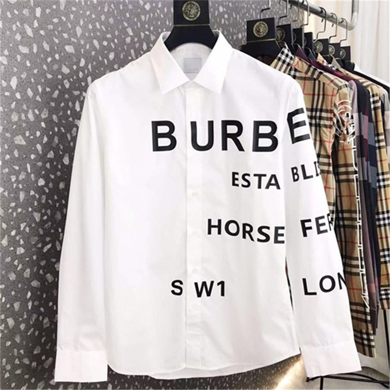 BURBERRY New fashion printed long-sleeved casual shirt v60#