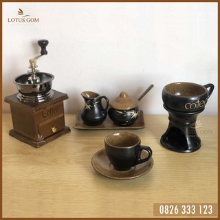 Bộ Tách Cafe Giữ Nhiệt Vintage Men Gốm Thô [TẠO KHÔNG GIAN ĐẸP CHO GÓC CAFE CỦA RIÊNG BẠN]