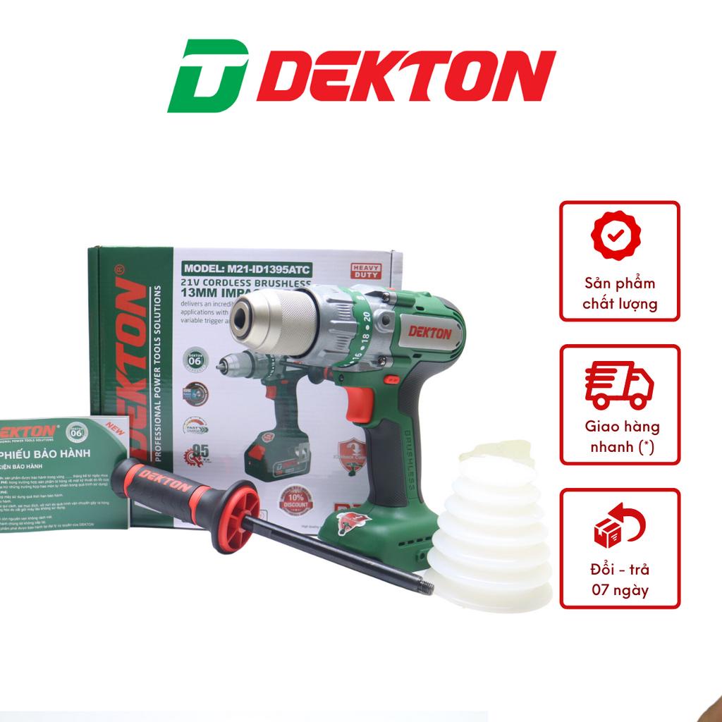 Thân Máy  Khoan Đầu Cặp 13mm Dekton Trang Bị Anti KickBack / M21-ID1395ATC / 3 Chức Năng - 95Nm / Chân Pin Makita