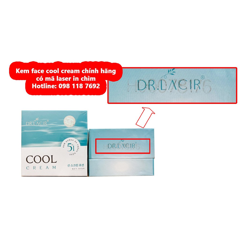 Kem Face Lạnh Cool Cream Dr lacir - Tặng mặt nạ thủy tinh, bông tẩy trang