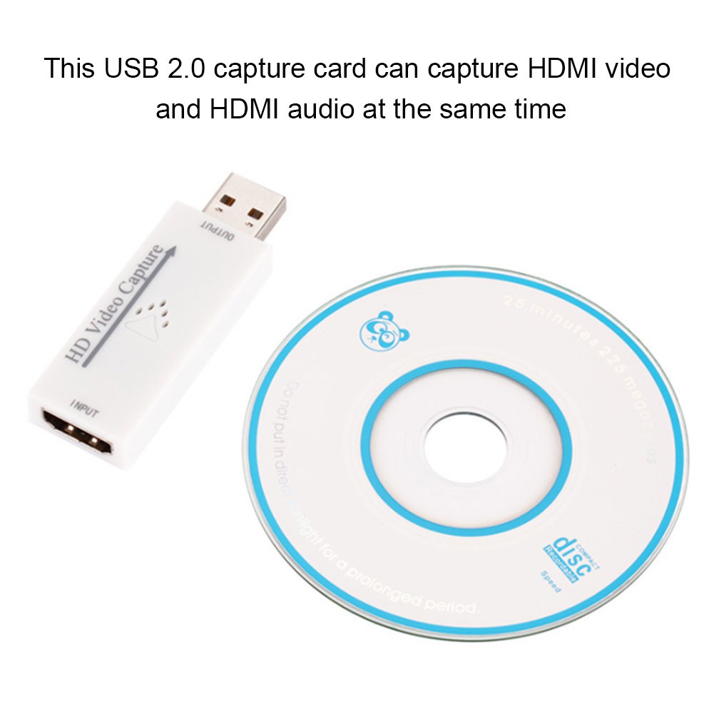 Card ghi hình HDMI sang sang USB 2.0 Dongle cho đầu vào phát trực tiếp trò chơi OBS