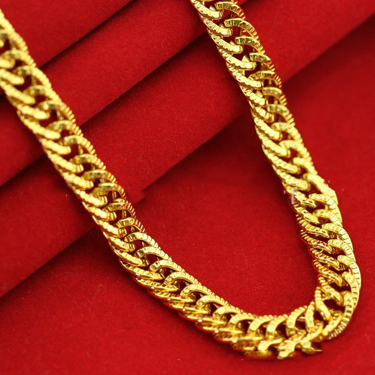 Dây chuyền nam dẹt T Mạ Vàng 18k